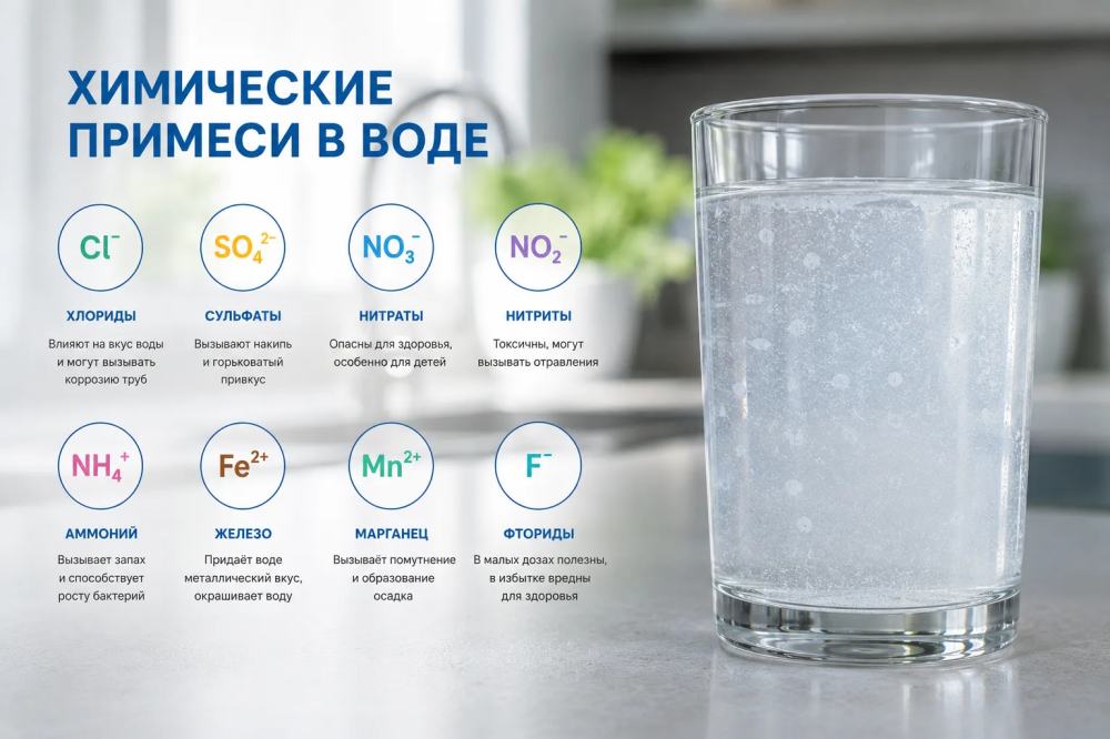 Химические примеси в воде и очистка воды с помощью фильтров