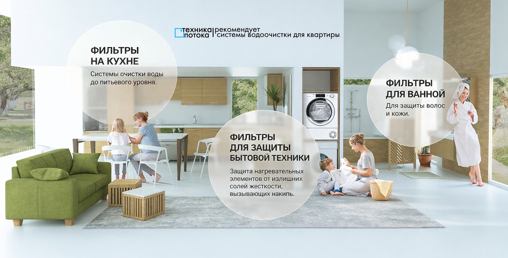 Стандартный набор фильтров для воды в квартиру