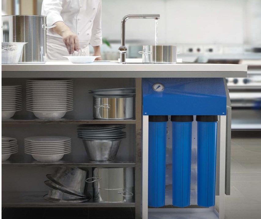 Водолей Деловой 4000 вариант установки фильтра на кухне в ресторане