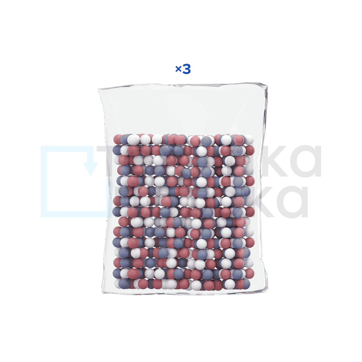 Комплект из 3 сменных фильтрующих элементов для обслуживания AQUAPHOR Daisy.