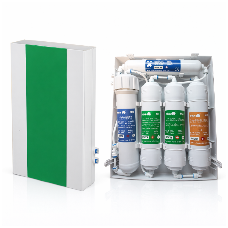 Система проточного осмоса с половолоконной мембраной для скважины и водопровода.