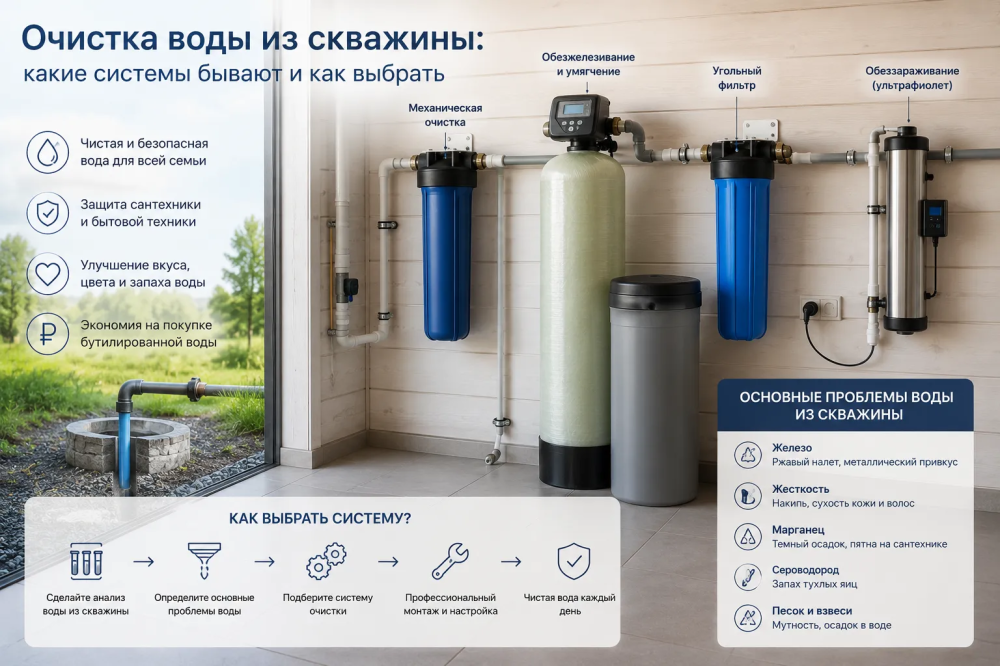 Выбор системы очистки воды для артезианских скважин