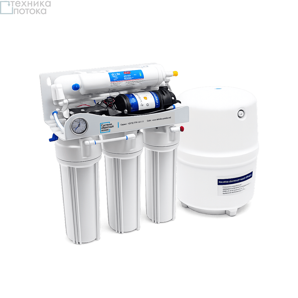 Качественная очистка воды у вас дома в Тирасполе и Кишинёве — система ROS6 с помпой