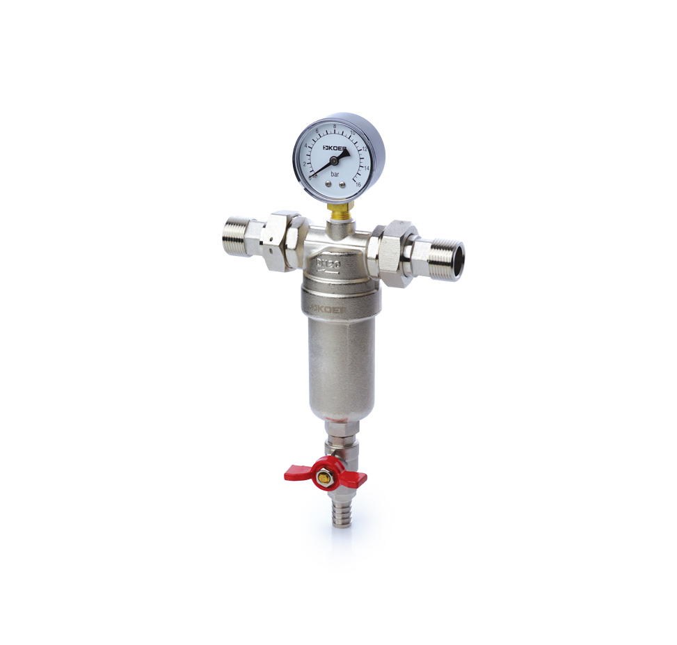 Самоочистной фильтр с манометром для водоснабжения